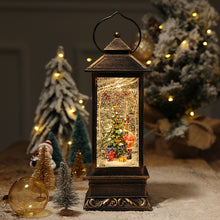 Load image into Gallery viewer, Musical Lighted Christmas Tree Snow Spinning Water Glittering Snow Globe Lantern
