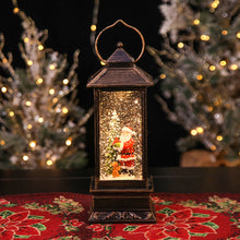 Load image into Gallery viewer, Christmas Water Globe LED Snow Lantern Music Light Glitter Swirling Square L
