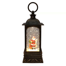 Load image into Gallery viewer, Christmas Water Globe LED Snow Lantern Music Light Glitter Swirling Square S
