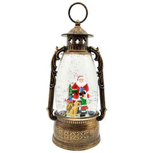 Load image into Gallery viewer, Santa Claus Christmas Tree Musical Snow Globe Battery Operate LED Lighted Lantern
