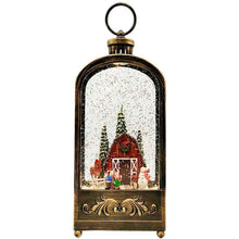 Load image into Gallery viewer, Santa Claus Christmas Tree Musical Snow Globe Battery Operate LED Lighte Lantern
