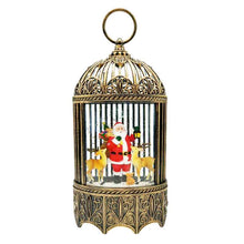 Load image into Gallery viewer, Robin Bird Cage Musical Christmas Tree Santa LightUp Snow Globe Ornament Decoration Holiday Gift
