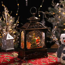 Load image into Gallery viewer, Christmas Water Globe LED Snow Lantern Music Light Glitter Swirling Square
