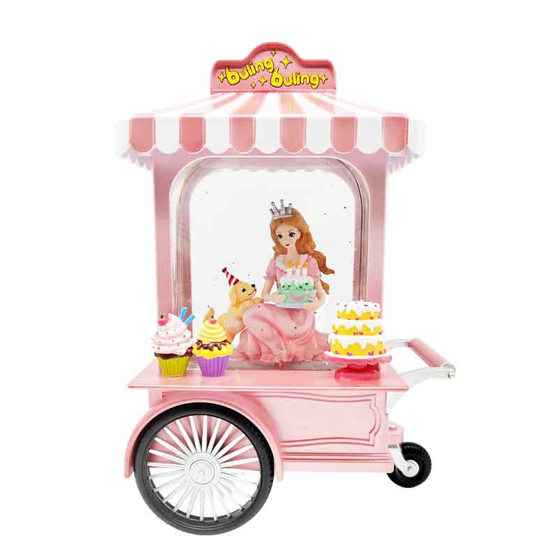Musical Snowglobes Cart Snow Globe Lantern Trolley Valentines Day Box Princess