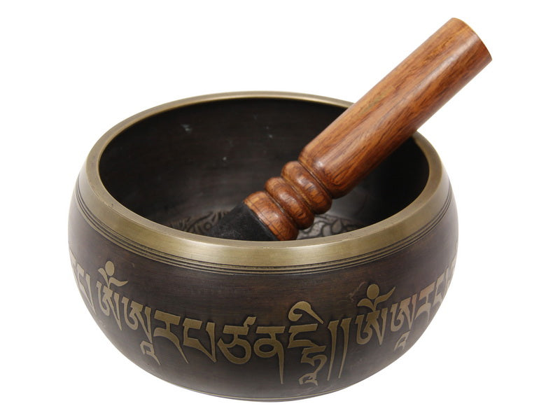 15cm-antique-bronze-mantra-tibetan-singing-bowl-with-prayer-motiff-(900-grams-approx,-15cm-diameter)