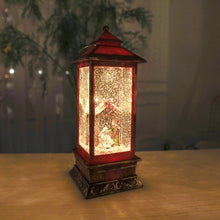 Load image into Gallery viewer, Nativity Choir Rectangular Red Lantern Light Battery Operated Christmas Water Snowing
