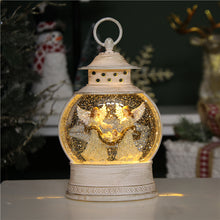 Load image into Gallery viewer, Christmas Snow Globe Oval Lantern Angel with Music Battery Operated Gifts Angle
