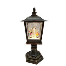 Load image into Gallery viewer, Street Lamp Musical Snow Globe Lantern Santa &amp; deer Christmas Table Centerpiece Decoration
