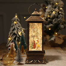 Load image into Gallery viewer, Musical Lighted Christmas Tree Snow Spinning Water Glittering Snow Globe Lantern
